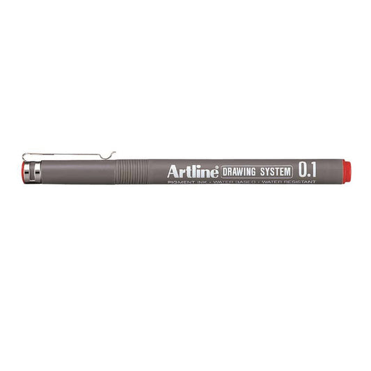Artline 231 Fineliner Drawing System ‑ Rød  0.1 tupp 