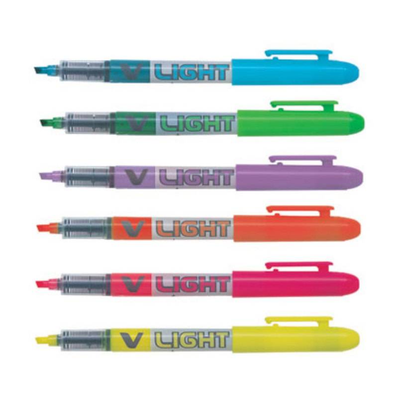 Pilot Light Markeringstusjer Assorterte farger 6 stk.