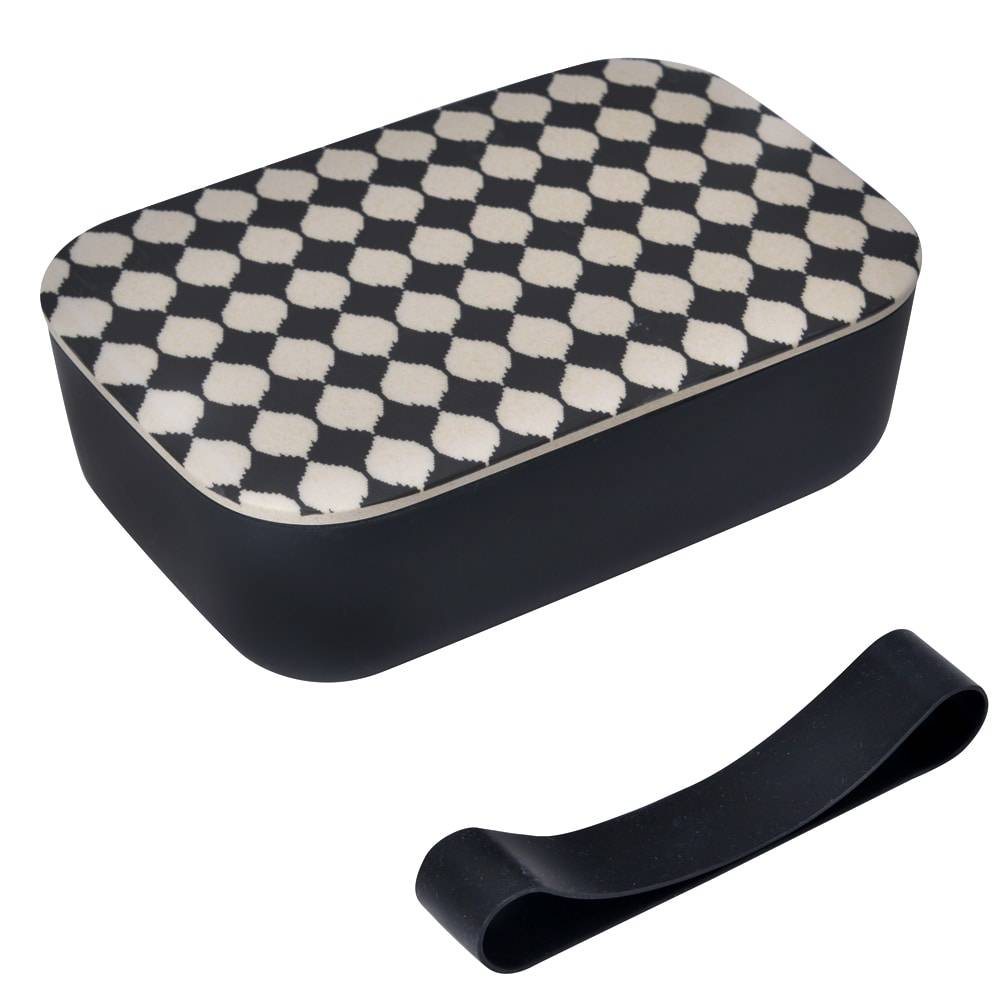 Modern House Matboks av miljøvennlig bambus - Sort og hvit