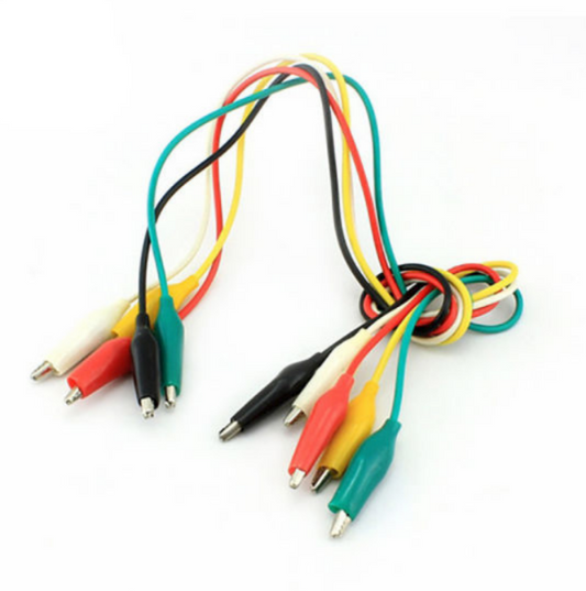 Krokodilleklemmer 15cm - 6 stk