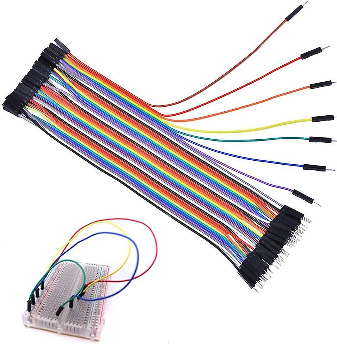 GPIO Jumper dupont kabler (bunt med 3 varianter)