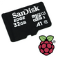 Raspberry Pi MicroSD kort med Raspberry Pi OS -32GB