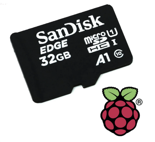 Raspberry Pi MicroSD kort med Raspberry Pi OS -32GB