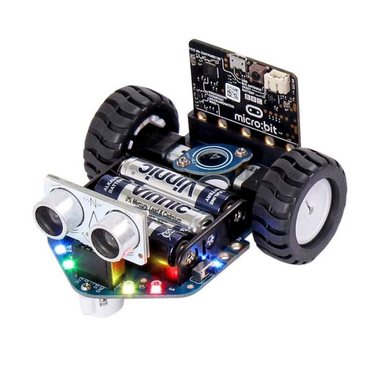 Bitbot Mini Bit 4tronix Bit:Bot XL robot inkl. Ultrasonic Sensor til Micro:bit ...