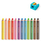 Staedtler Noris Junior 12 stk. fargeblyanter i voks m/ blyantspisser