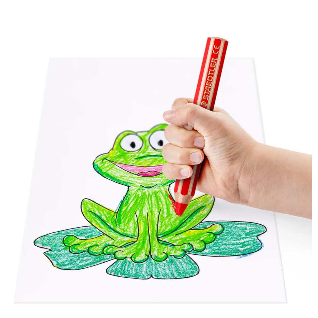 Staedtler Noris Junior 12 stk. fargeblyanter i voks m/ blyantspisser