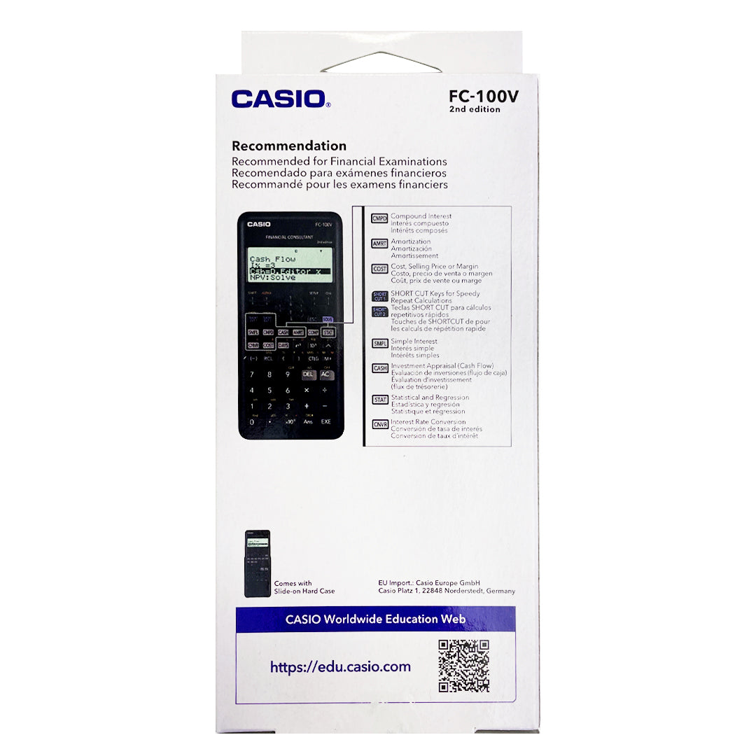 Casio FC-100V Finanskalkulator - Second Edition