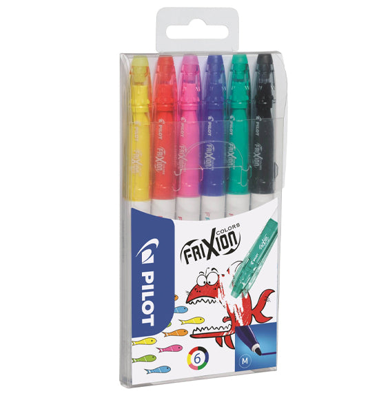 Pilot Frixion Viskbare tusjer 6 stk.