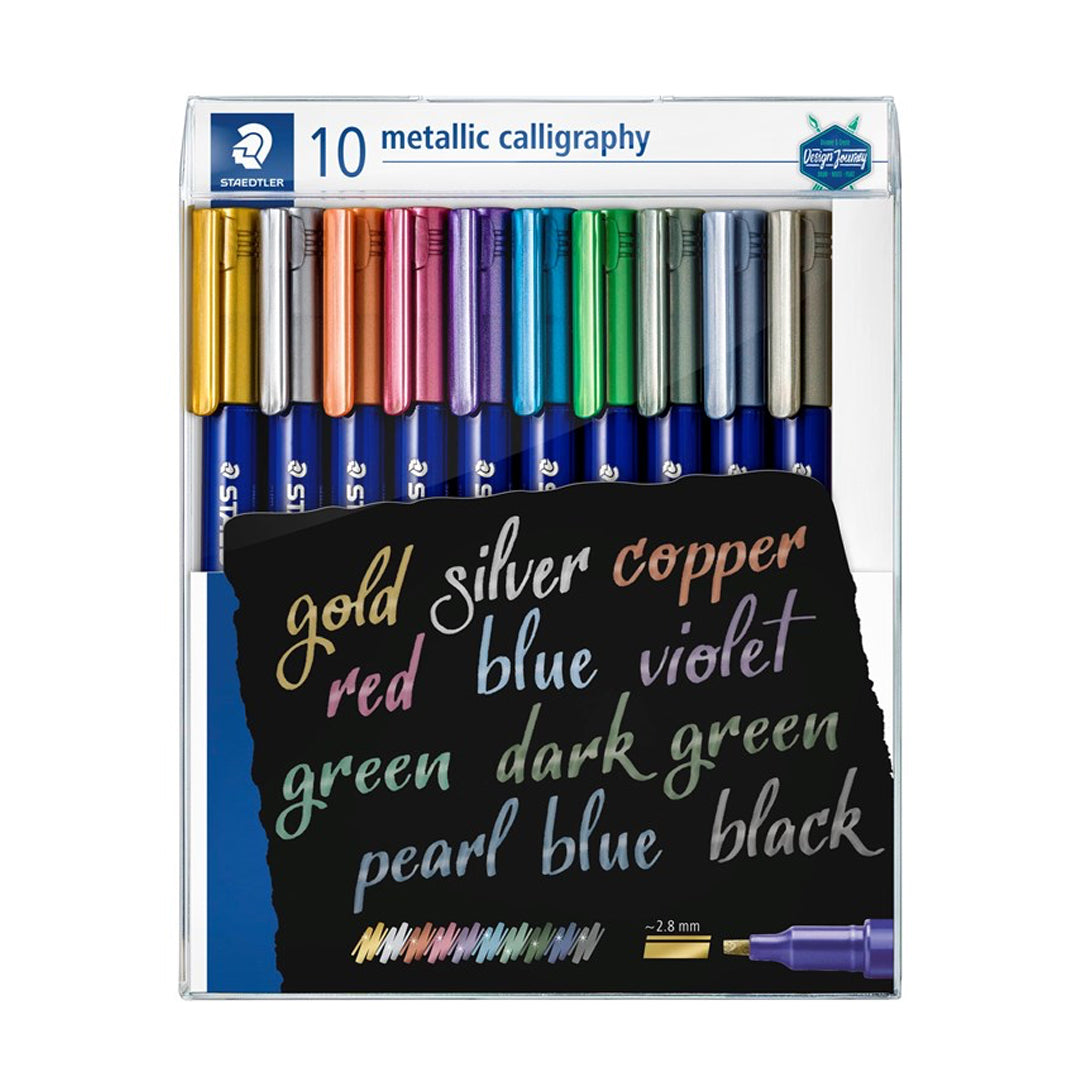 Staedtler Kalligrafipenner - 10 Metallfarger
