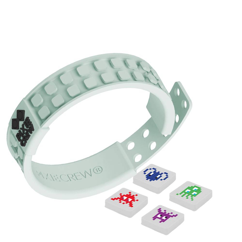 PIXIE CREW Armbånd med monster og Pixler ‑ Hvit/Glow in the dark