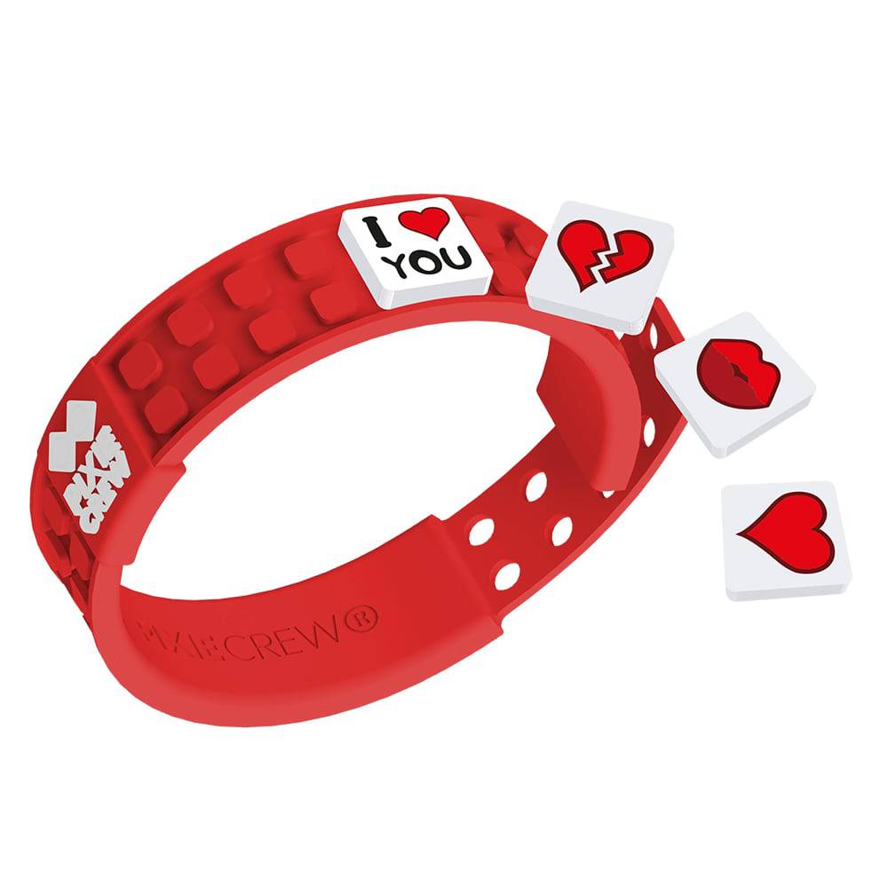 PIXIE CREW Armbånd med emoji ‑ Rødt
