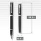 Parker Fyllepenn ‑ Sort design m/ sølvetaljer ‑ Blått blekk med gaveeske