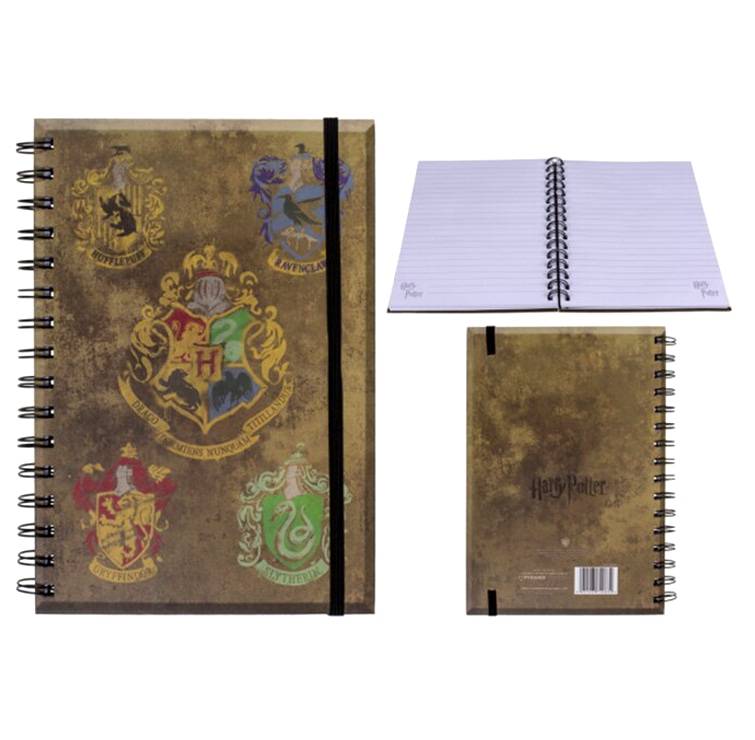 Harry Potter ‑ Hogwarts og de 4 hus Notatbok ‑ A5 Premium