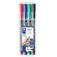 Staedtler Merkepenn Lumocolor permanent 1.0mm tupp ‑ 4 farger