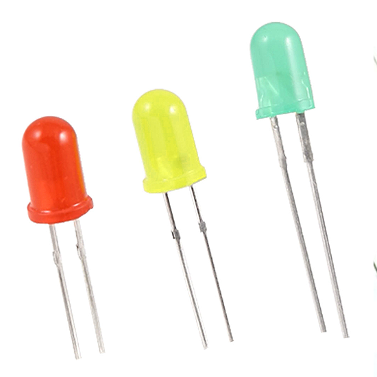 LED lys 5mm med resistorer kit