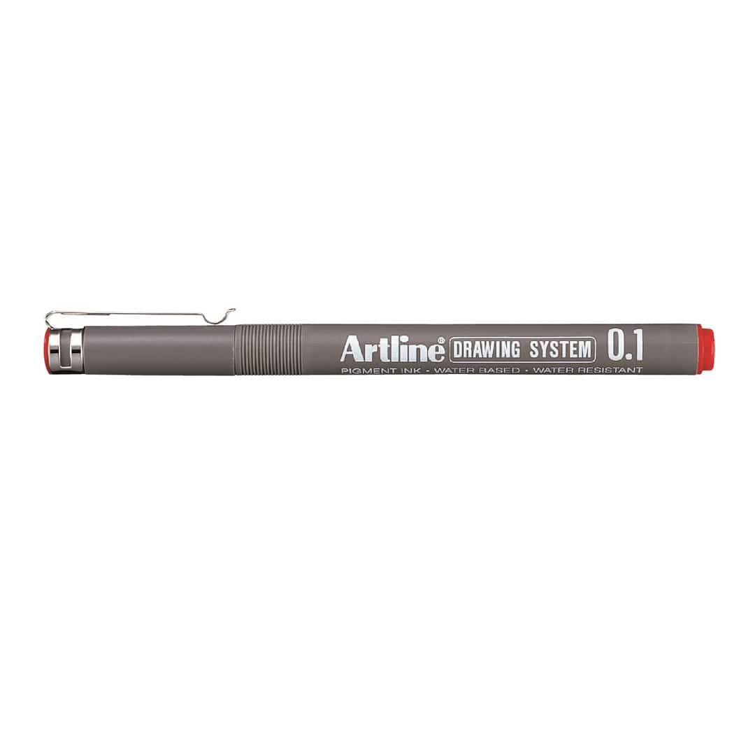 Artline 231 Fineliner Drawing System ‑ Rød  0.1 tupp 