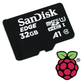 Raspberry Pi 32GB SanDisc MicroSD kort med NOOBS