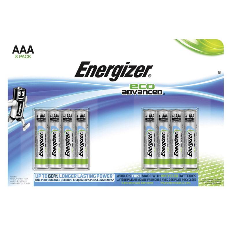 Energizer Eco Advanced AAA Batterier ‑ Pakke med 8