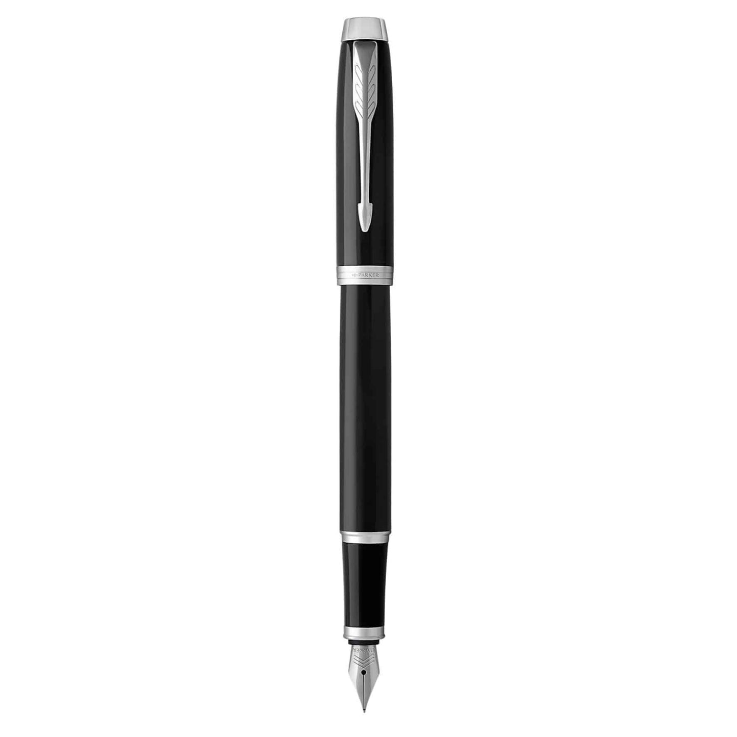 Parker Fyllepenn ‑ Sort design m/ sølvetaljer ‑ Blått blekk med gaveeske