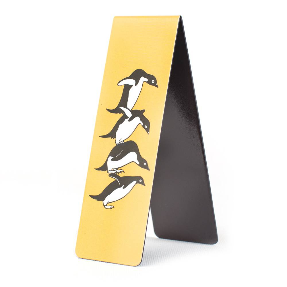 Tinka Magnetisk Bokmerke ‑ Oransje med Pingviner