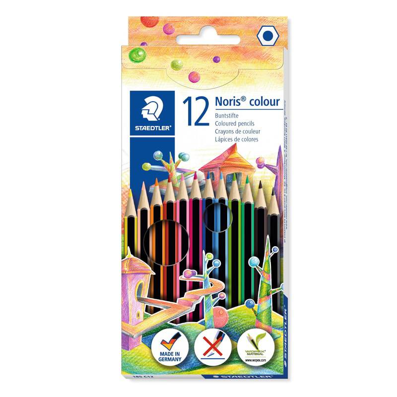 Staedtler  Noris Colour 12 Fargeblyanter - Sekskantet