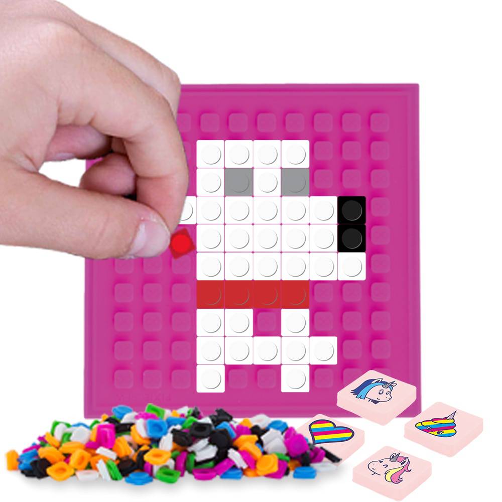 PIXIE CREW Mosaikkpanel med tape ‑ Rosa firkant 