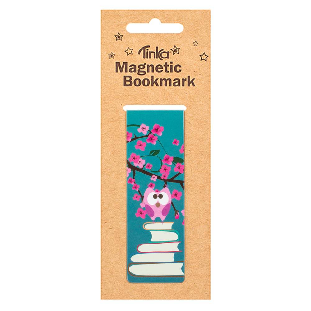 Tinka Magnetisk Bokmerke ‑ Ugle med bøker