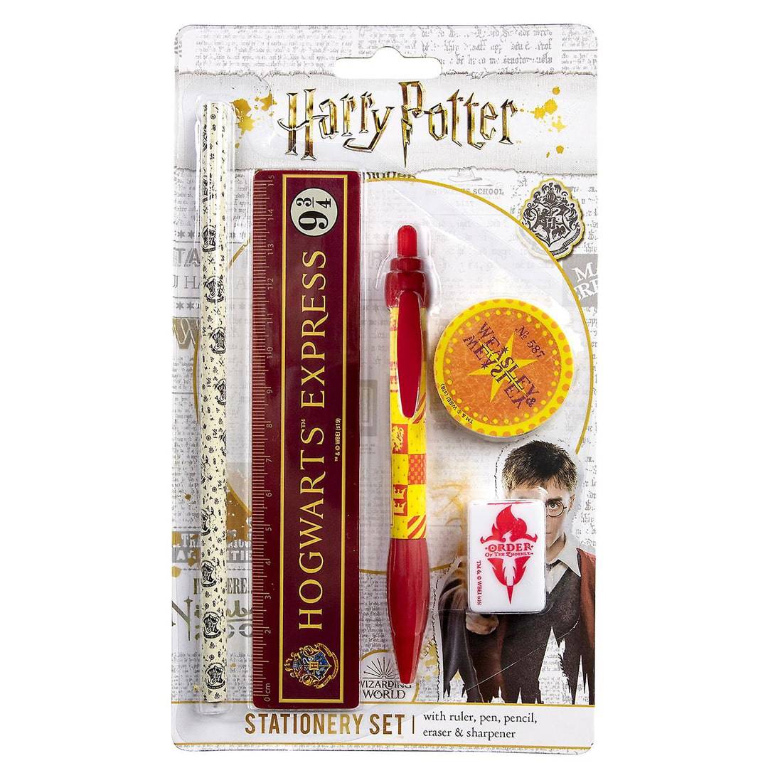 Harry Potter ‑ Skrivesett med linjal, penn, blyant mm - Hogwarts Express og Weasley