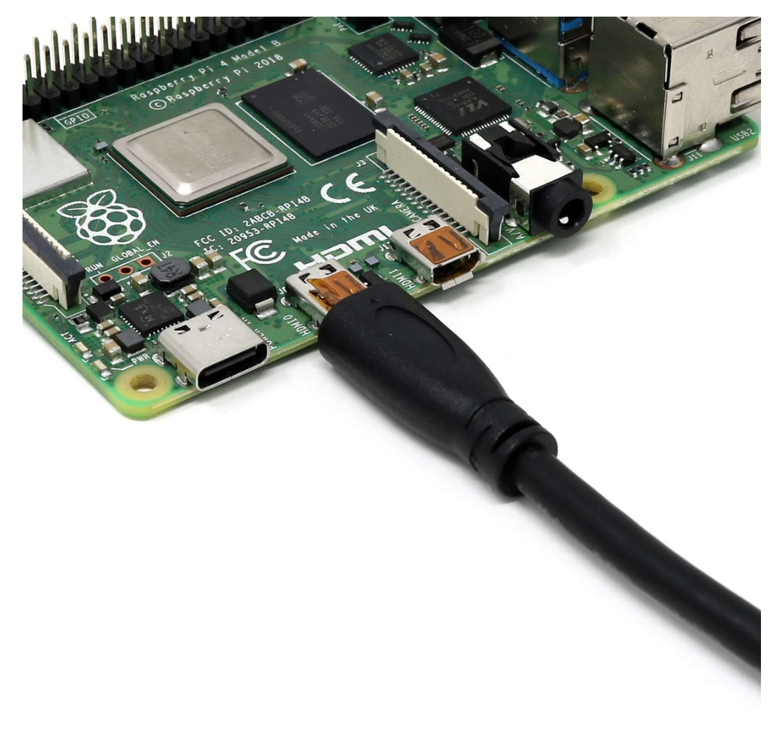 Micro HDMI til HDMI kabel 2m til Raspberry Pi 4 Sort