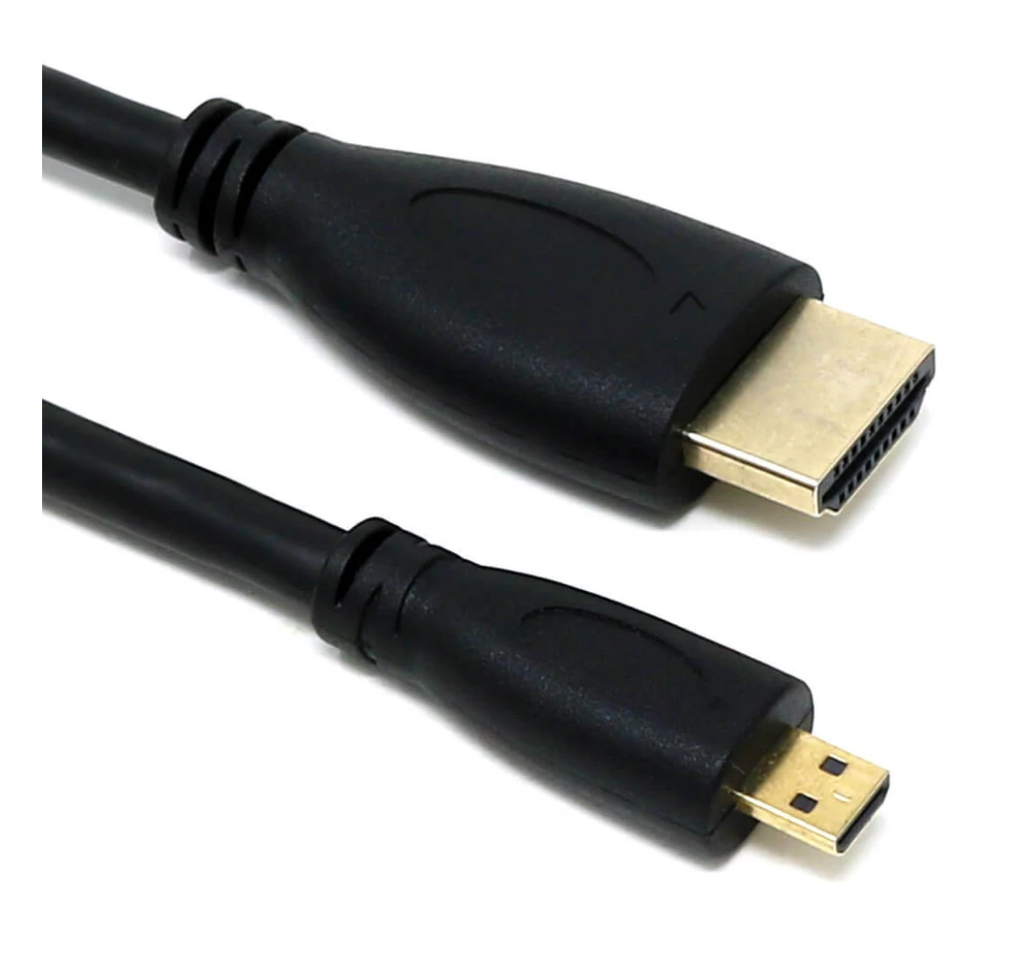 Micro HDMI til HDMI kabel 2m til Raspberry Pi 4 Sort