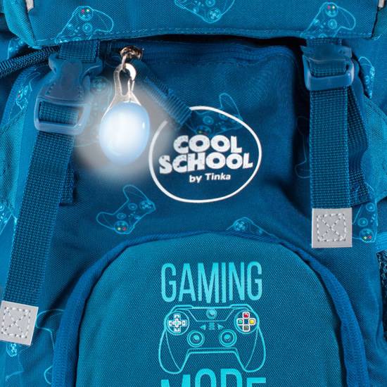 Tinka skolesekk ‑ Blå Gamingmode  