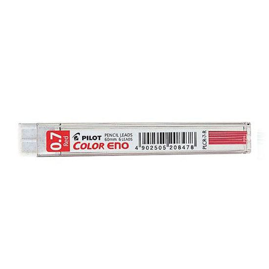 Pilot farget bly til Trykkeblyant 0,7mm HB 6 stk pr pakke ‑ Rød 