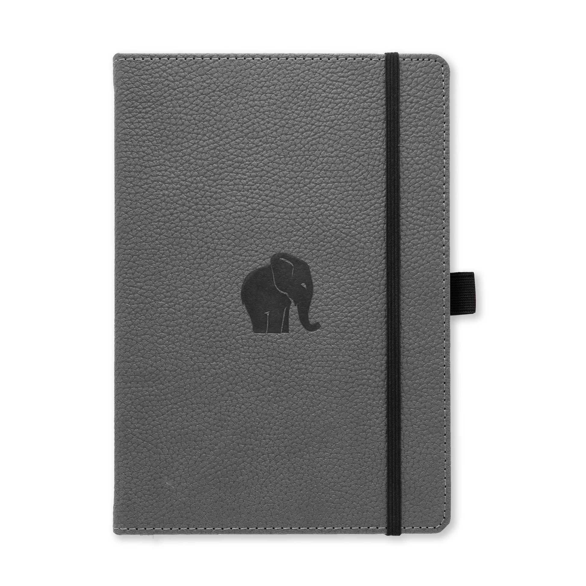 Dingbats* Wildlife A5+ Grey Elephant Notatbok ‑ Linjert