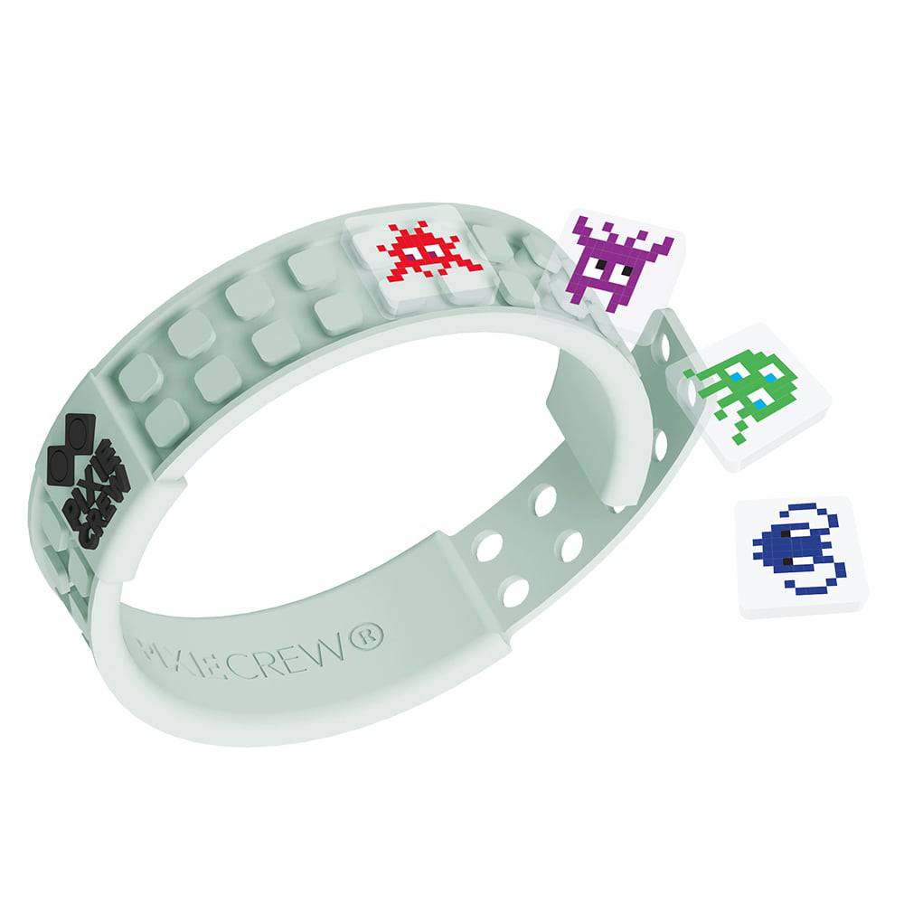 PIXIE CREW Armbånd med monster og Pixler ‑ Hvit/Glow in the dark