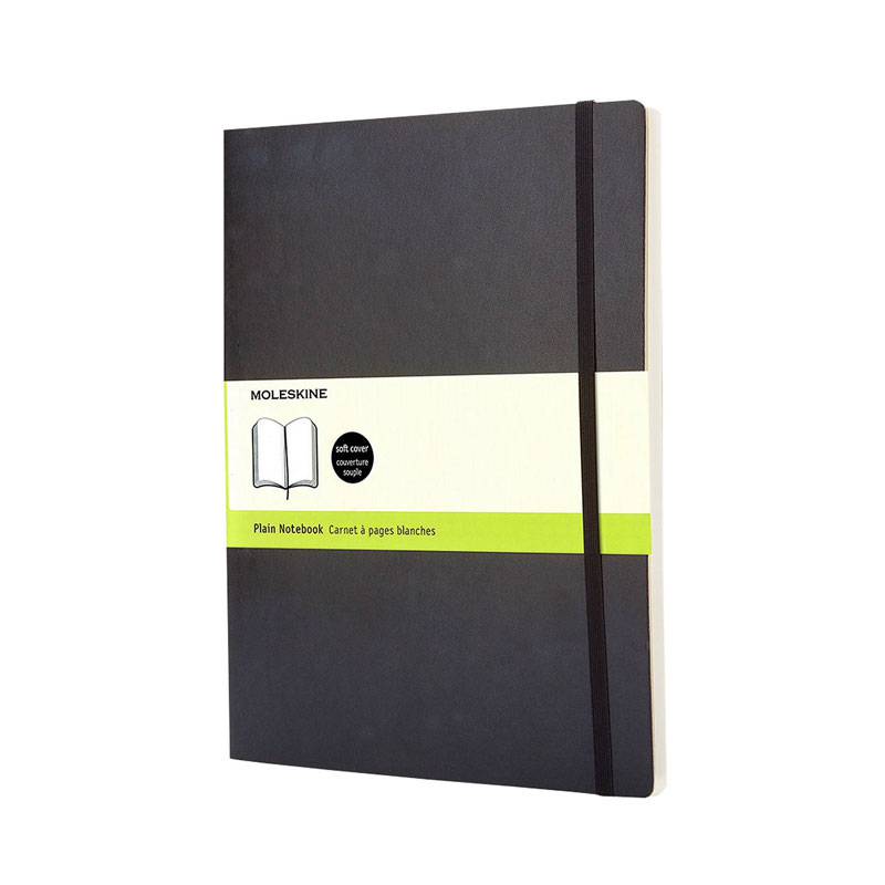 Moleskine Soft XL Plain Notatbok ‑ Sort