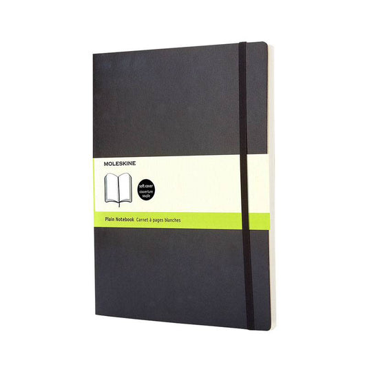 Moleskine Soft XL Plain Notatbok ‑ Sort