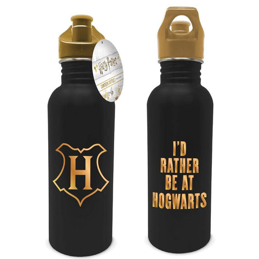 Harry Potter ‑ I'd rather be at Hogwarts drikkeflaske i metall - 700ml