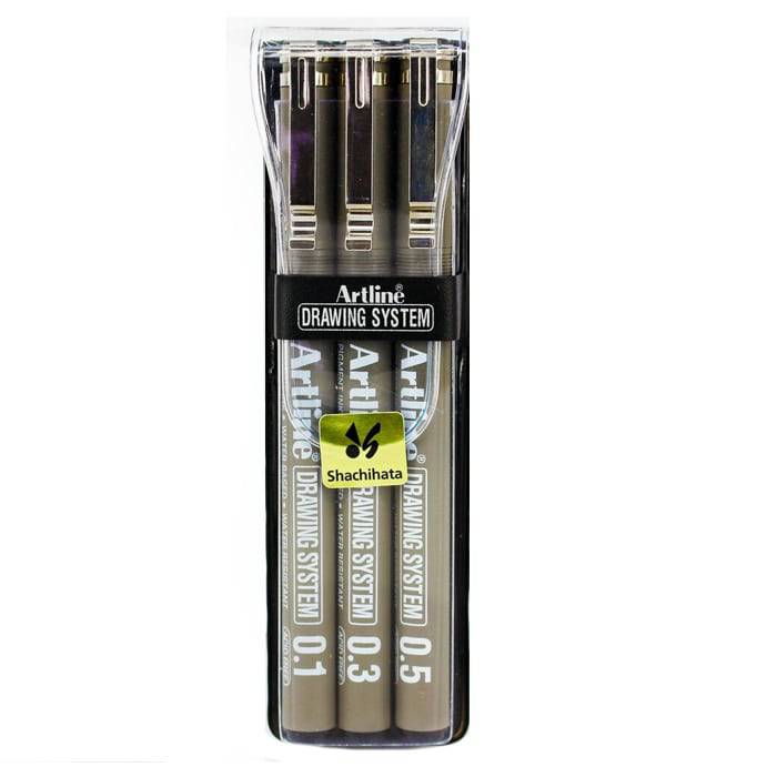 Artline Drawing System Fineliner pakke med 3‑størrelser