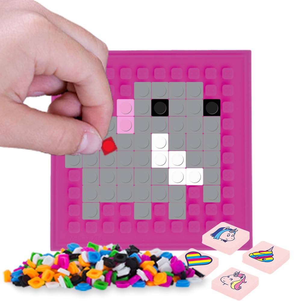 PIXIE CREW Mosaikkpanel med tape ‑ Rosa firkant 