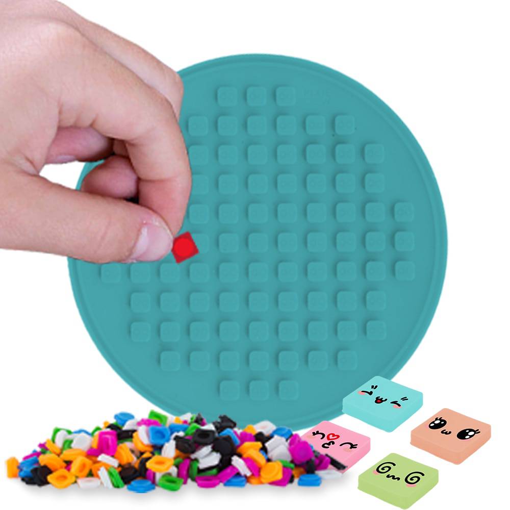 PIXIE CREW Mosaikkpanel med tape ‑ Turkis sirkel