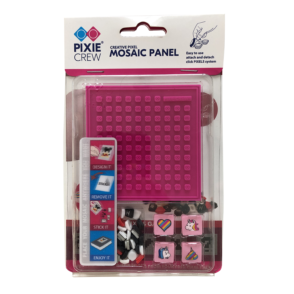 PIXIE CREW Mosaikkpanel med tape ‑ Rosa firkant 