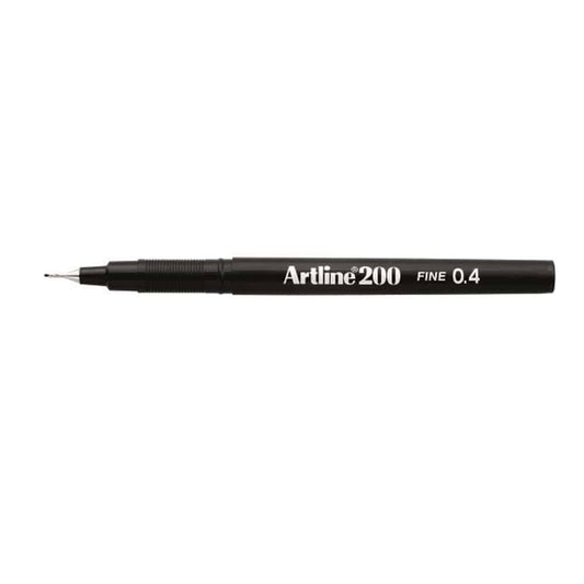 Artline 200 Fine Fineliner - Sort 0.4 tupp 