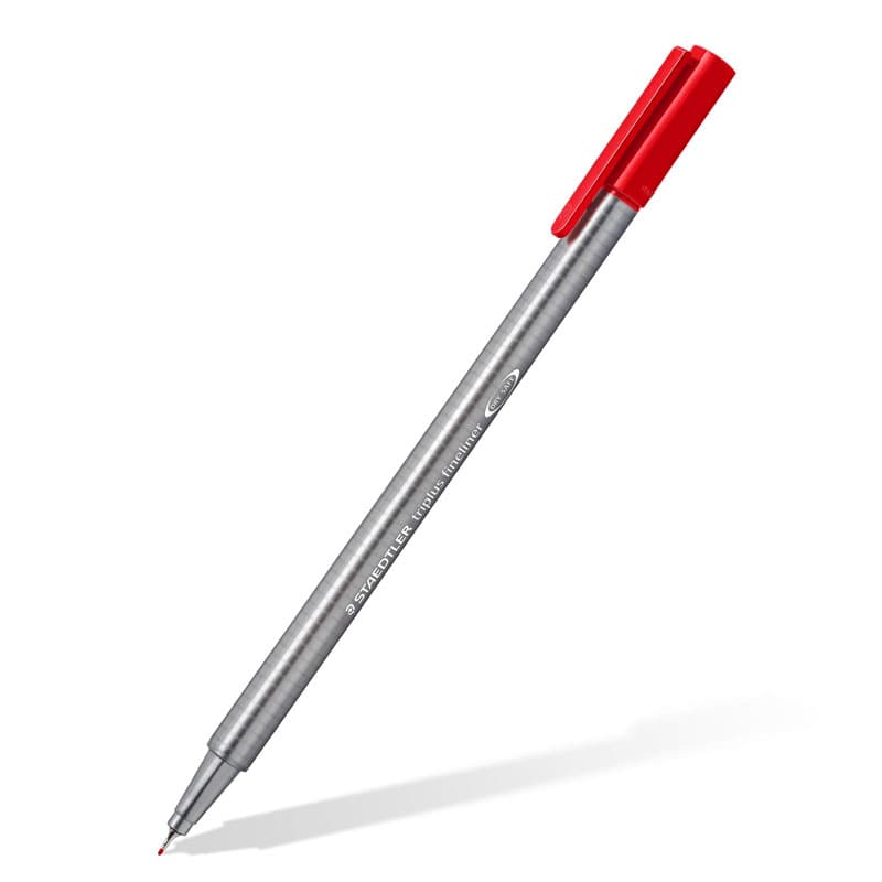 Staedtler Triplus Fineliner tusjer 0,3 tupp 10 stk ‑ i praktisk boks