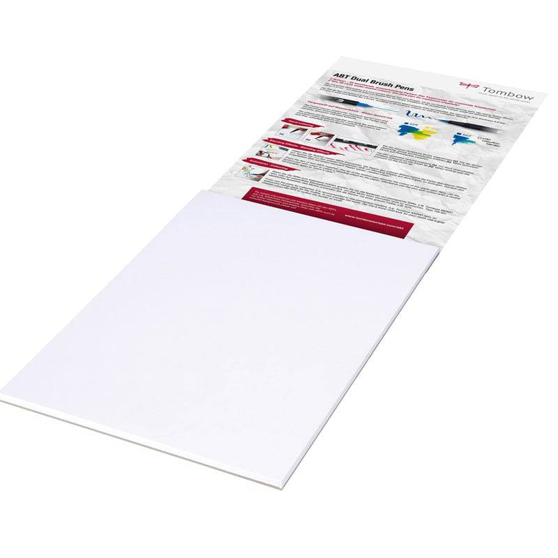 Tombow - Bristol papir 250g A4 for tegning og typografi. Klart hvitt syrefritt ‑ 25 ark 