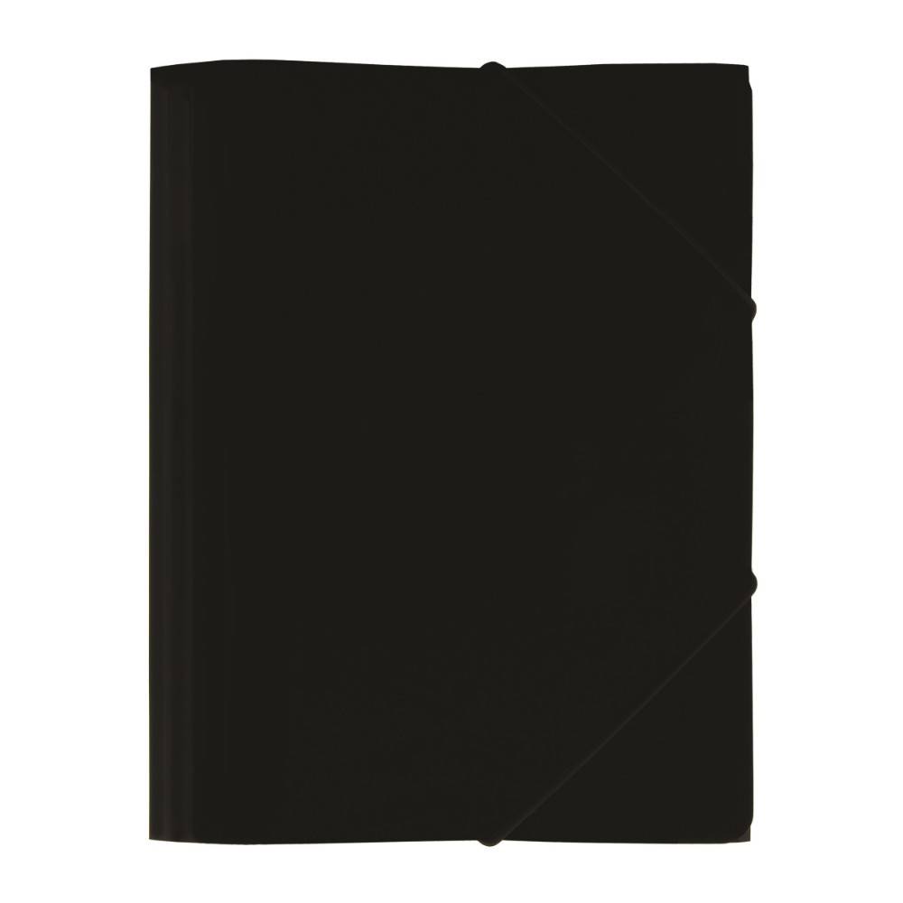 Büngers strikkmappe 3‑flapp A4 ‑ svart 