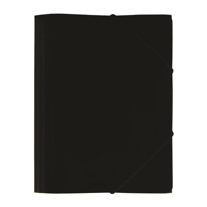 Büngers strikkmappe 3‑flapp A4 ‑ svart 