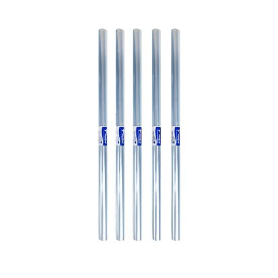 Bokbind transparent i solid plast (200 cm x 45 cm) - 5stk
