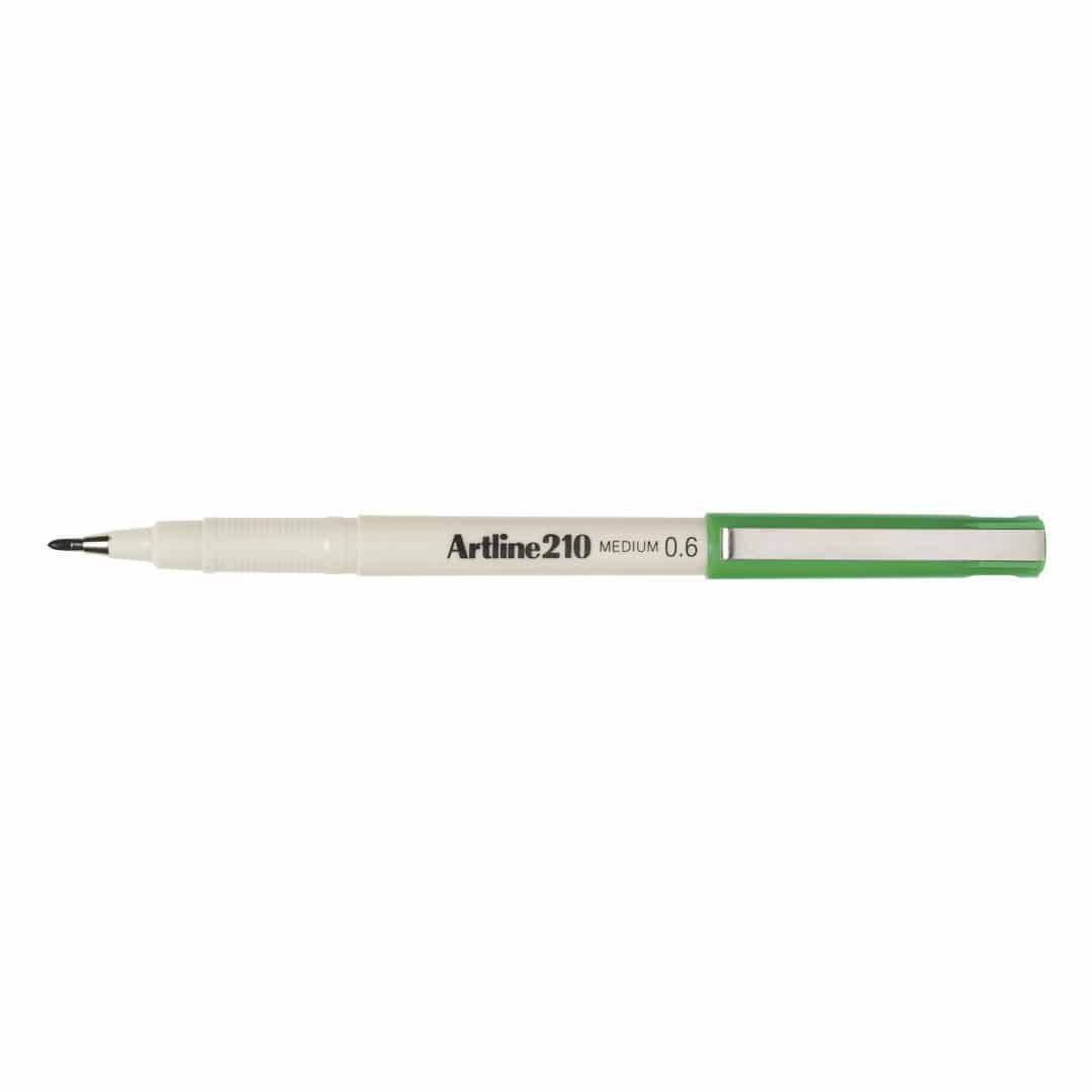Artline 210 Medium Writing Pen ‑ Grønn 0.6 tupp  