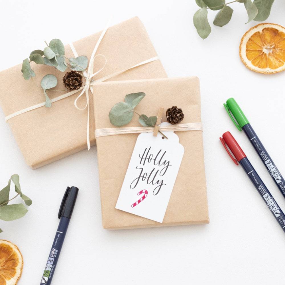 Tombow Santa's Little Helper ‑ Pakkelappsett med merkelapper, penner mm.  