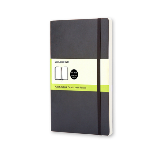 Moleskine Soft Large Plain Notatbok - Sort
